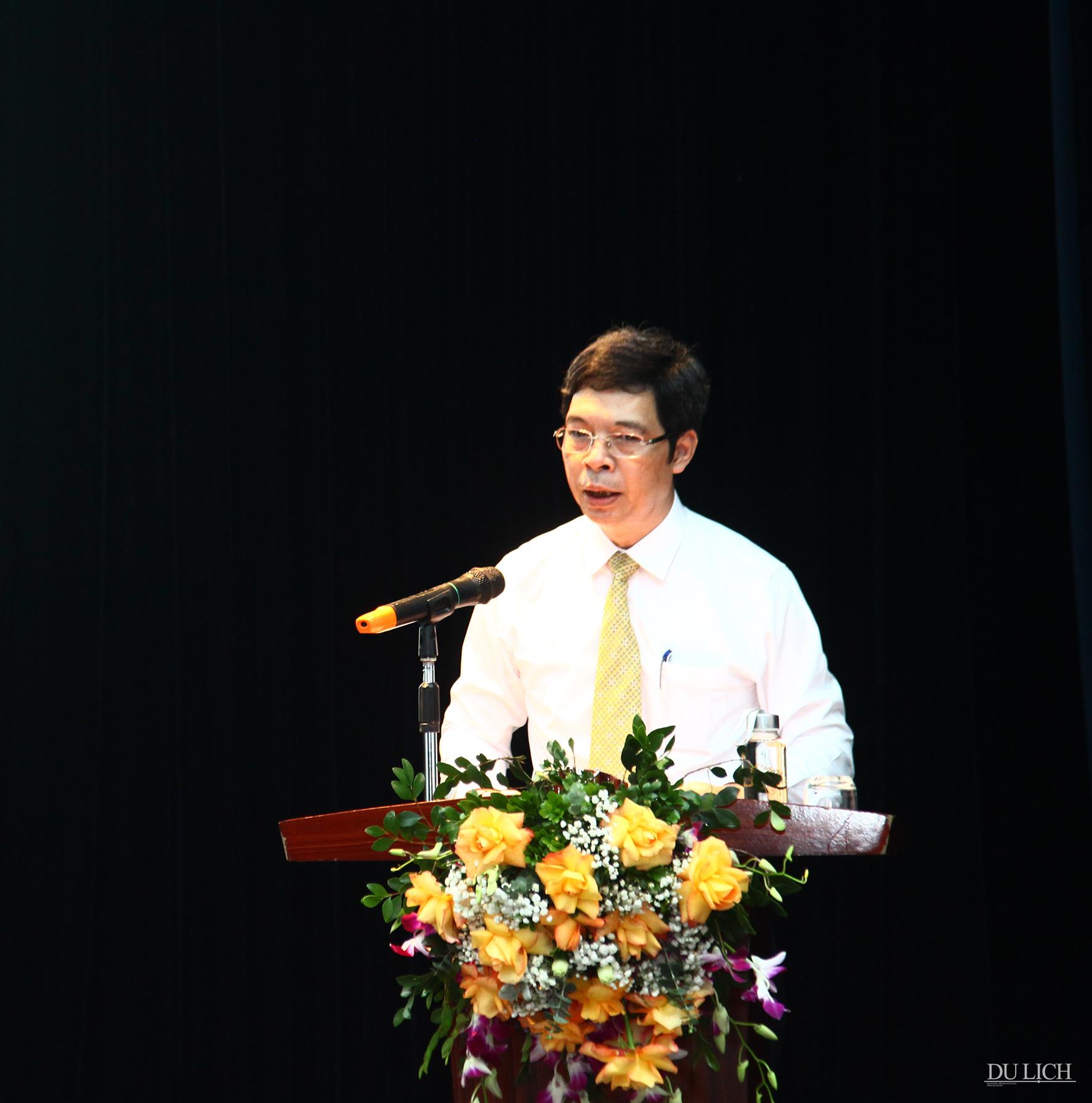 Giám đốc Trung tâm bảo tồn di sản Thăng Long - Hà Nội Nguyễn Thanh Quang phát biểu